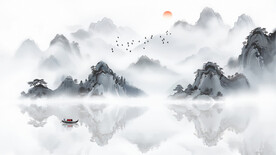 水墨泼墨意境背景