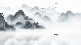 意境风景背景墙