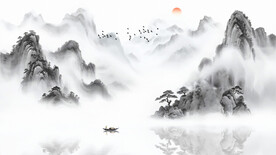 意境山水背景