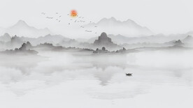 新中式山水装饰画