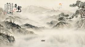中式写意意境山水