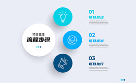 3个选项步骤或流程