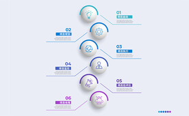 6个选项步骤或流程