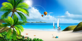 大海沙滩热带风光