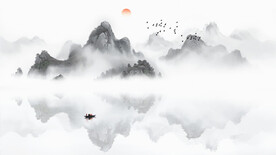 古风山水意境背景