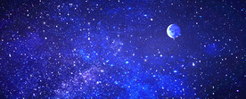 巨幅蓝色星空背景