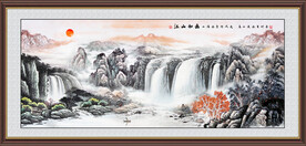 巨幅国画山水画