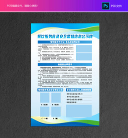食品安全监督信息公示牌