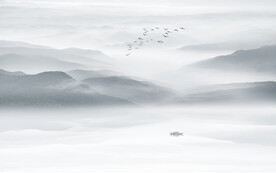 水墨画风景壁画