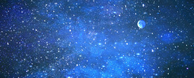 巨幅蓝色星空高清图