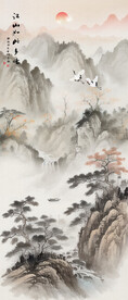 竖幅山水画
