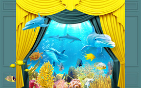 3D海底世界背景墙