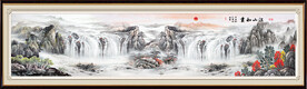 国画山水长卷
