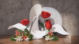 飘带婚礼su模型