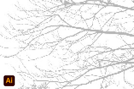 树杆镂空点状图