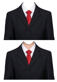 女红领带西装证件照衣服素材