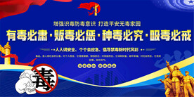 社区学校禁毒宣传展板