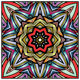 教堂玻璃炫彩图案