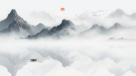 水墨山水画背景图