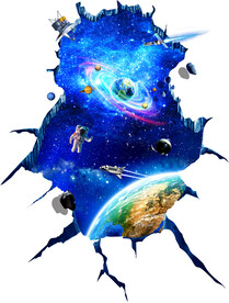 3D宇宙星空地贴地画