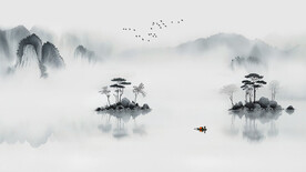 中国风水墨风景画