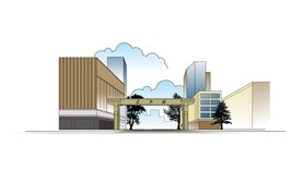 四川成都地标成都建设路彩图