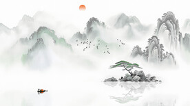 水墨电视背景墙