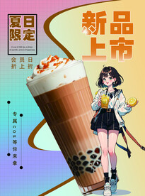 多巴胺奶茶海报