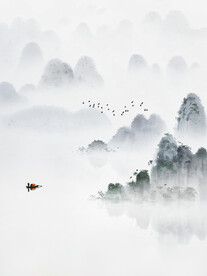 中式山水风景画