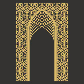 欧式花纹镂空门型图案