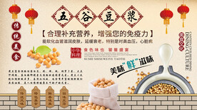 五谷豆浆背景墙