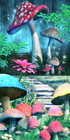 梦幻森林童话蘑菇玄关