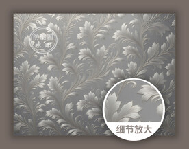 银色古典华丽花纹底纹图案