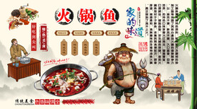火锅鱼背景墙