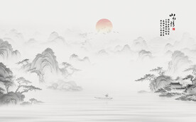 水墨国画山水情