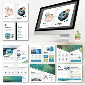 商务画册InDesign模板