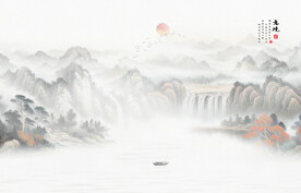 水墨意境山水画