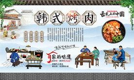 韩式烤肉背景