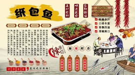 纸包鱼背景墙