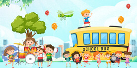 卡通游乐园背景墙