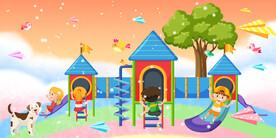 卡通儿童房背景墙