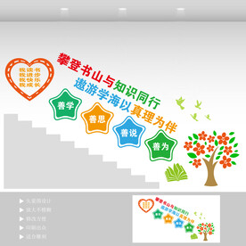 阅读楼梯文化墙