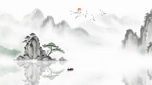 风景水墨装饰画