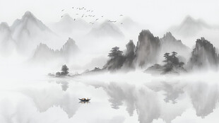 山水画背景
