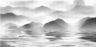 线条山水图