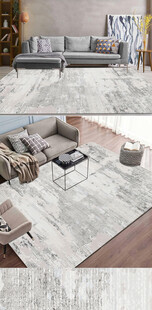 现代轻奢抽象条纹客厅地毯设计