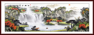 山水中堂画大厅山水