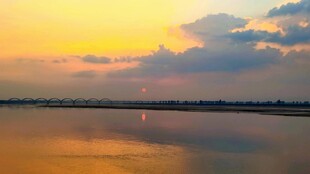 黄河黄昏日落最美观景延时摄影