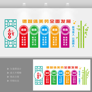 德智体美劳校园文化墙