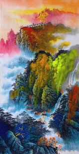 泼墨意境山水画